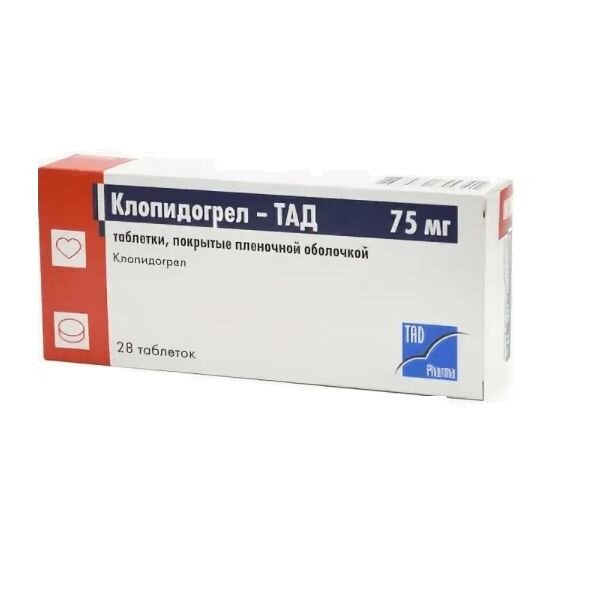 Клопидогрел-ТАД таблетки 75 мг 28 шт.