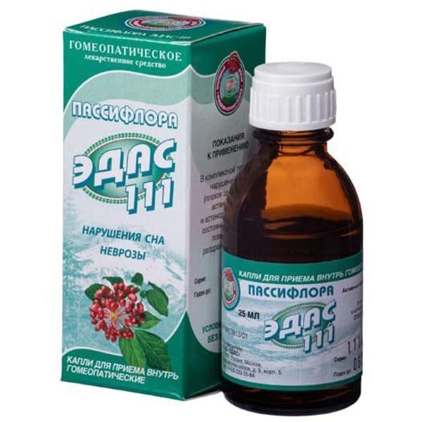 Пассифлора Эдас-111 капли для приема внутрь 100 доз 25 мл