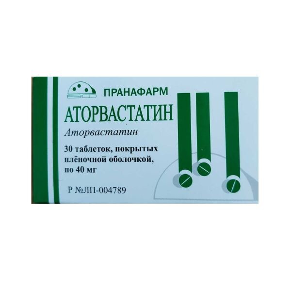 Аторвастатин-Прана таблетки 40 мг 30 шт.