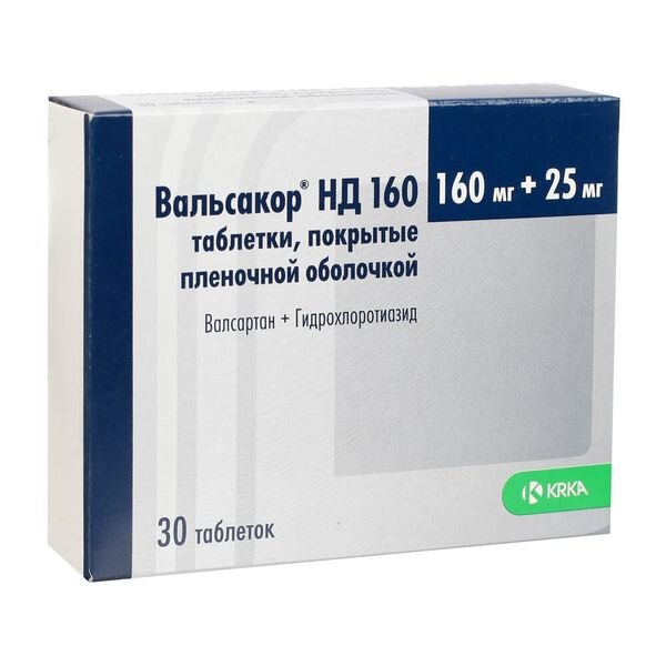 Вальсакор НД таблетки 160+25 мг 30 шт.