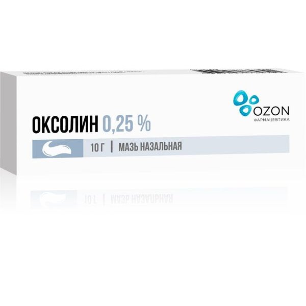 Оксолин мазь назальная 0,25% 10 г туба 1 шт.