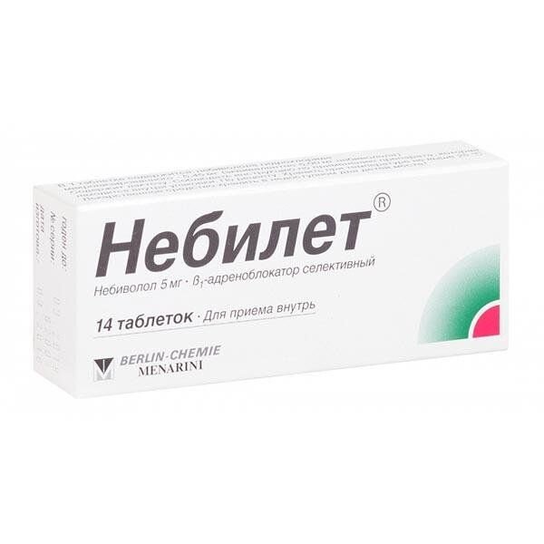Небилет таблетки 5 мг 14 шт.