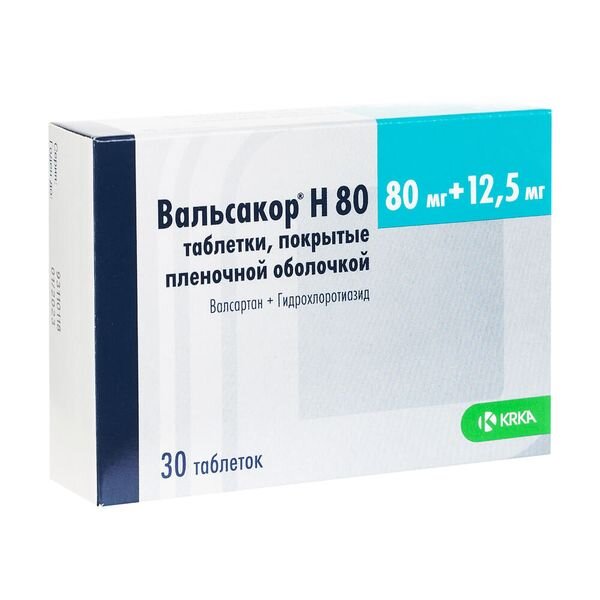 Вальсакор Н таблетки 80+12,5 мг 30 шт.