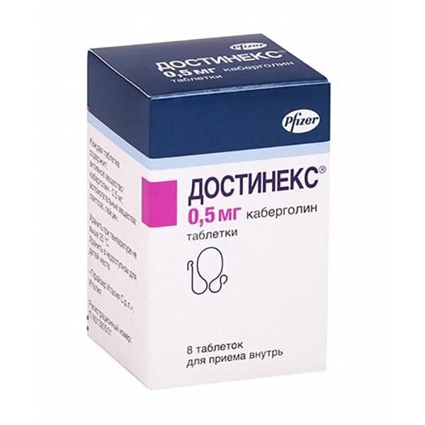 Достинекс таблетки 0,5 мг 8 шт.