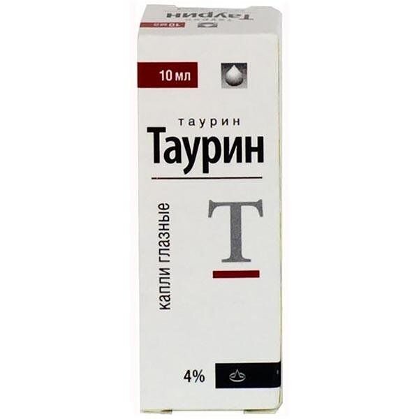 Таурин капли глазные 4% флакон-капельница 10 мл