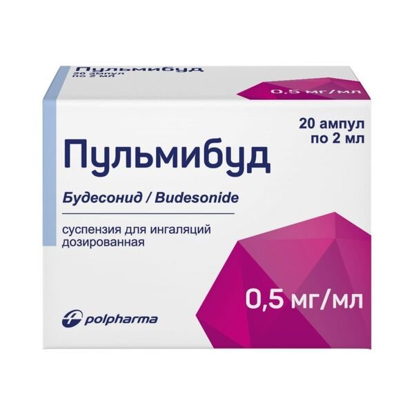 Пульмибуд суспензия для ингаляций 0,5 мг/мл 2 мл ампулы 20 шт.