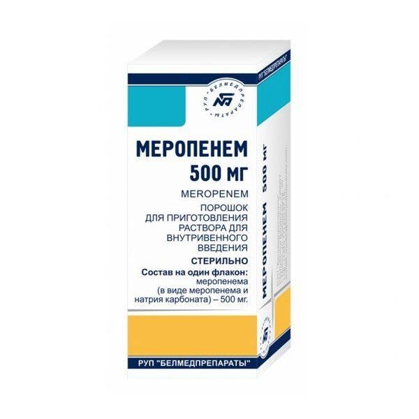 Меропенем порошок 500 мг 1 шт.