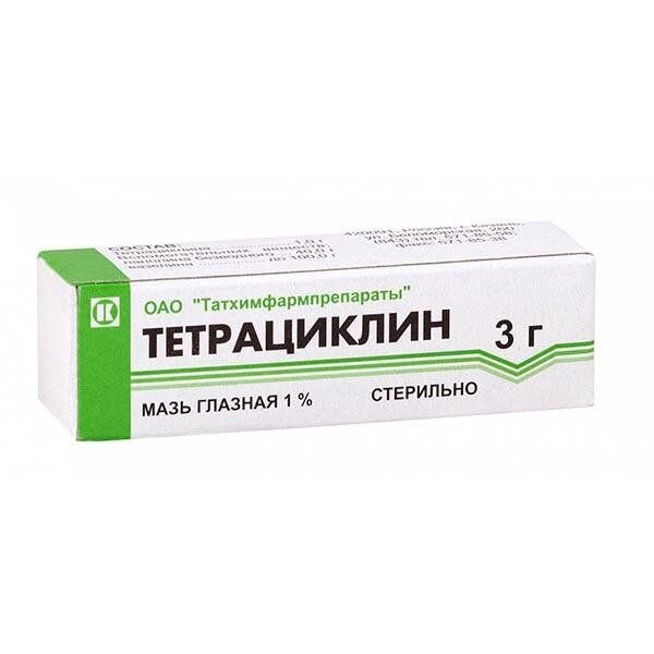 Тетрациклин мазь глазная 1% 3 г туба 1 шт.