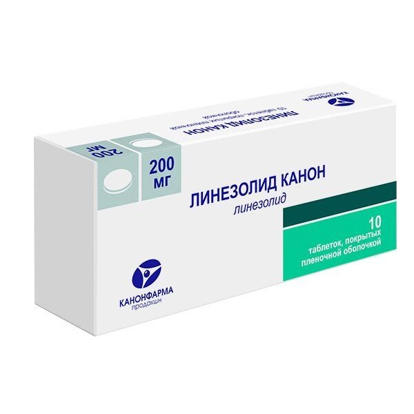 Линезолид канон таблетки п/об пленочной 200мг 10 шт.