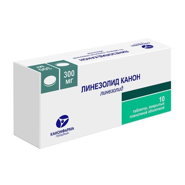 Линезолид канон таблетки п/об пленочной 300мг 10 шт.