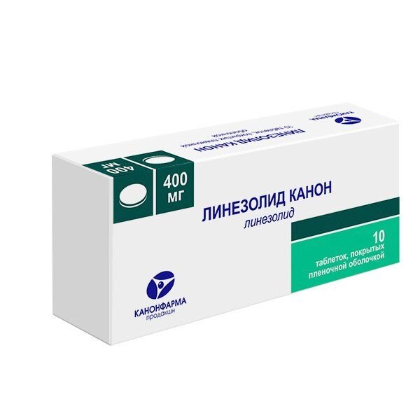 Линезолид канон таблетки п/об пленочной 400мг 10 шт.
