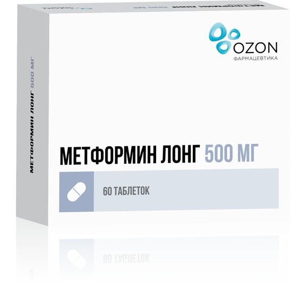 Метформин Лонг таблетки 500 мг 60 шт.