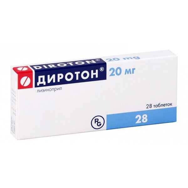 Диротон таблетки 20 мг 28 шт.