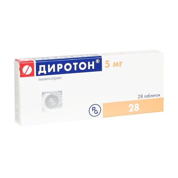 Диротон таблетки 5 мг 28 шт.