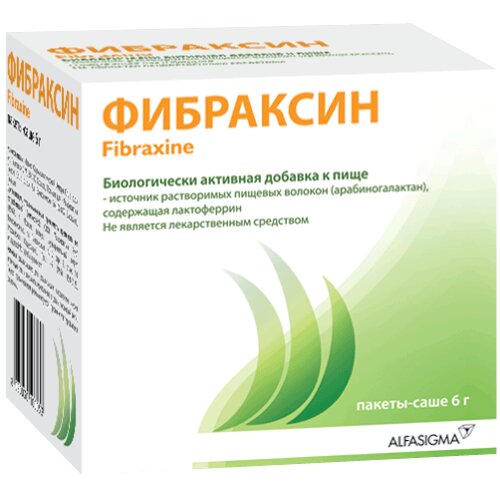 Фибраксин порошок для приготовления раствора для приема внутрь 6 г саше 15 шт.
