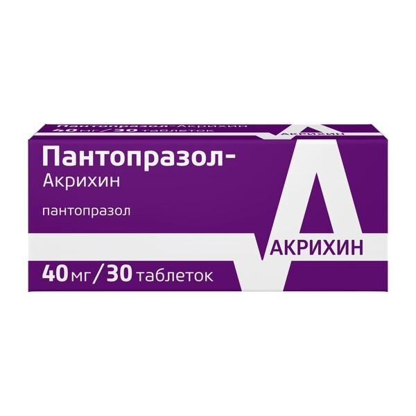 Пантопразол-Акрихин таблетки 40 мг 30 шт.