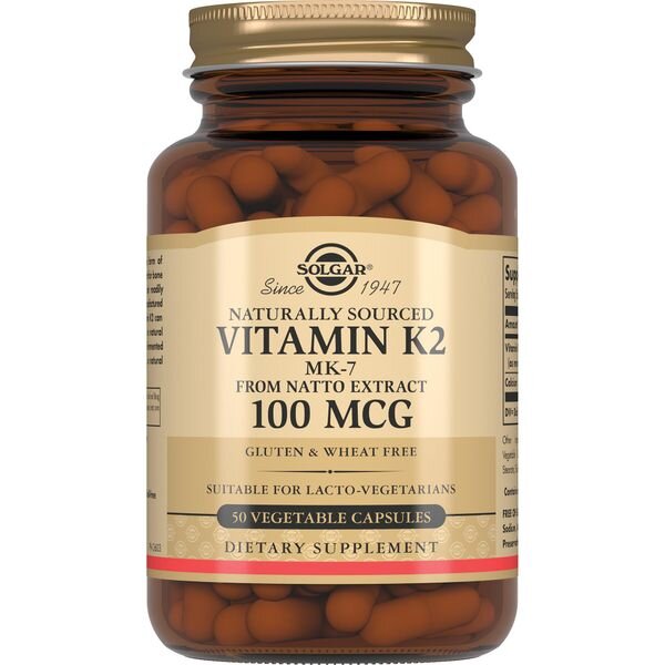 Натуральный Витамин К2 Solgar 100 мкг капсулы 50 шт.