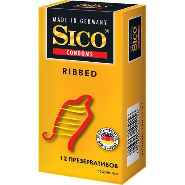 Презервативы Sico Ribbed ребристые 12 шт.