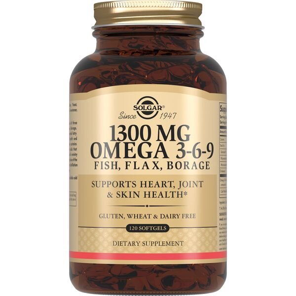 Solgar Комплекс жирных кислот 1300 мг Омега 3-6-9 капсулы 120 шт.