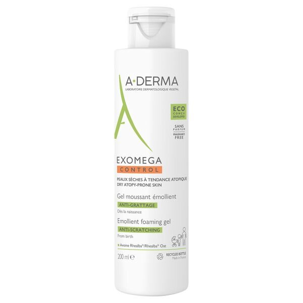 Гель смягчающий пенящийся A-derma exomega 200 мл