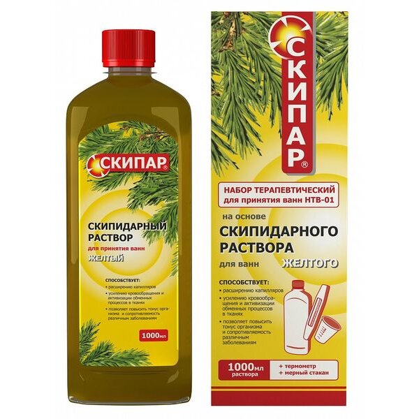 Скипар раствор скипидарный для ванн желтый 1000 мл