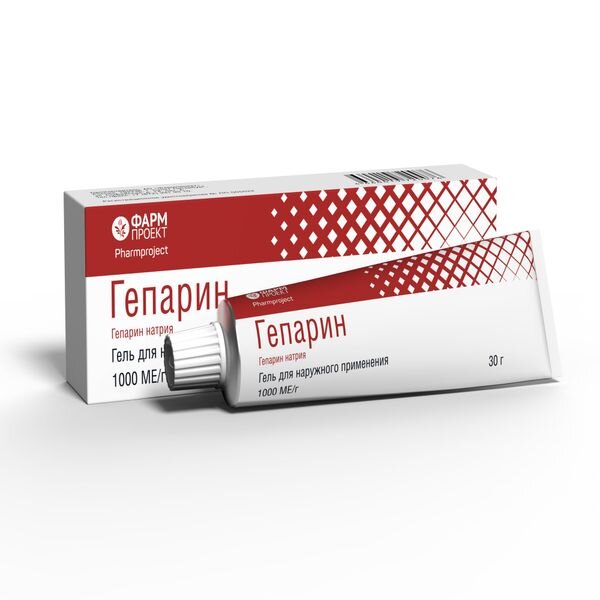Гепарин гель для наружного применения 1000 МЕ/г 30 г