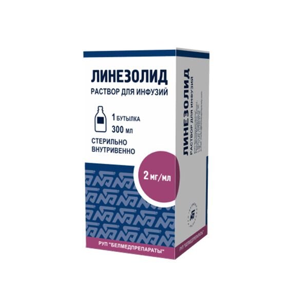 Линезолид раствор для инфузий 2мг/мл 300мл бут.