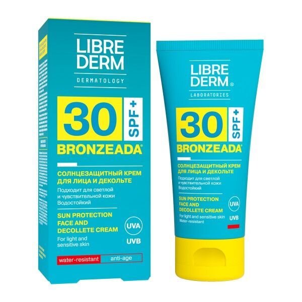 Солнцезащитный крем Librederm Bronzeada для лица и декольте SPF 30 50 мл