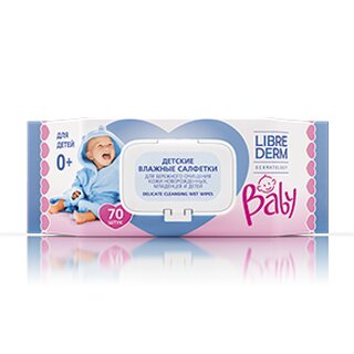 Детские влажные салфетки Librederm Baby для бережного очищения кожи 70 шт.
