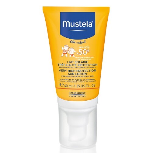 Солнцезащитное молочко Mustela Bebe для тела SPF 50+ 40 мл