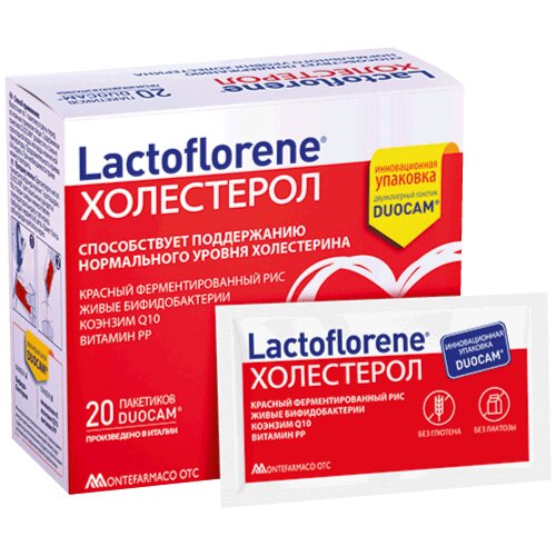 Лактофлорене порошок холестерол 1,8 г + 1,8 г саше 20 шт.