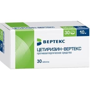 Цетиризин-Вертекс таблетки 10 мг 30 шт.