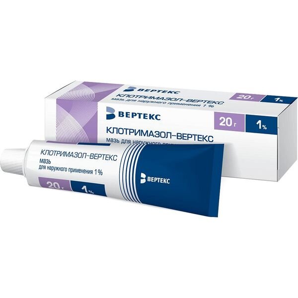 Клотримазол-Вертекс мазь для наружного применения 1% 20 г