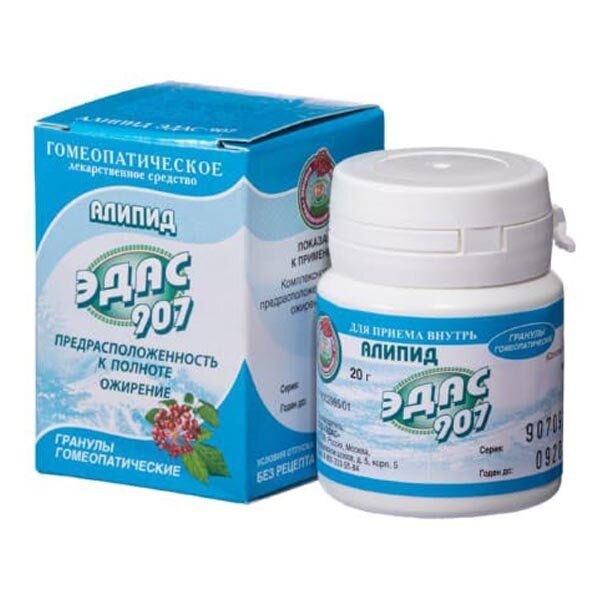 Алипид Эдас-907 гранулы гомеопатические 20 г