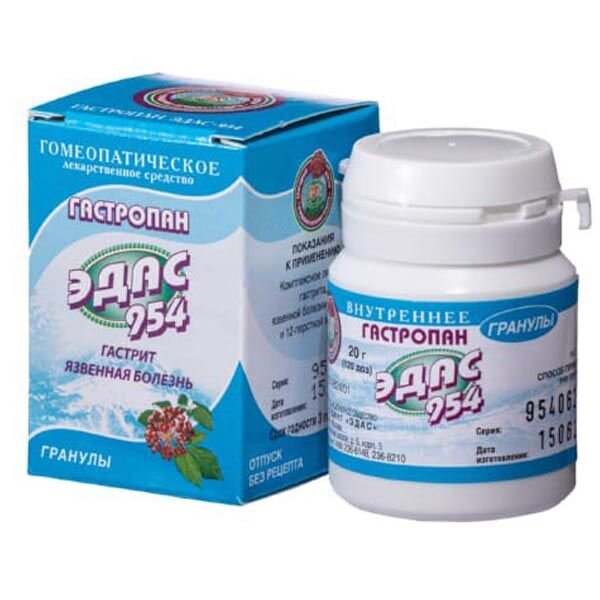 Гастропан Эдас-954 гранулы гомеопатические 20 г