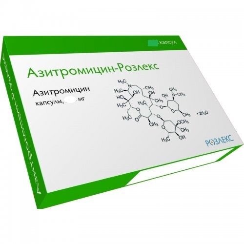 Азитромицин-Розлекс капсулы 500 мг 3 шт.