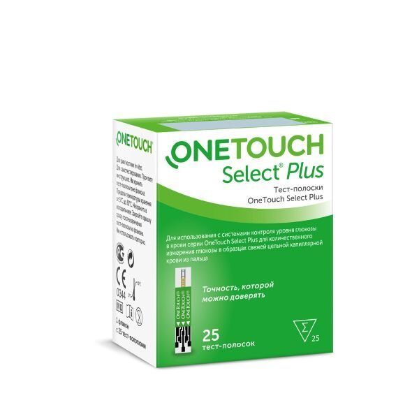 Тест-полоски One Touch Select Plus 25 шт.