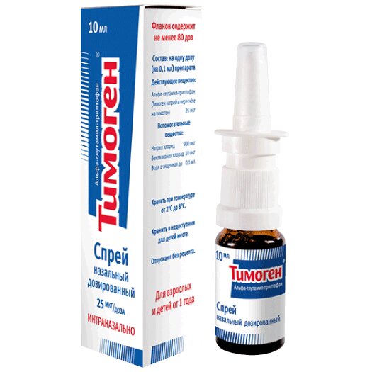 Тимоген спрей назальный 25 мкг/доза 10 мл