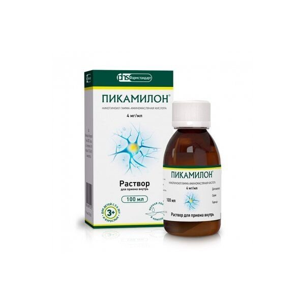 Пикамилон раствор для приема внутрь 4 мг/мл флакон 100 мл
