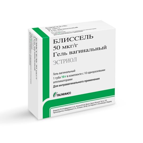 Блиссель гель вагинальный 50 мкг/г 10 г + 10 аппликаторов