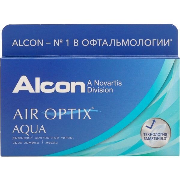 Контактные линзы Air Optix Aqua на месяц -2.50/8.6/14.2 3 шт.