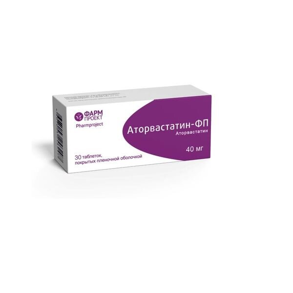 Аторвастатин-ФП таблетки 40 мг 30 шт.