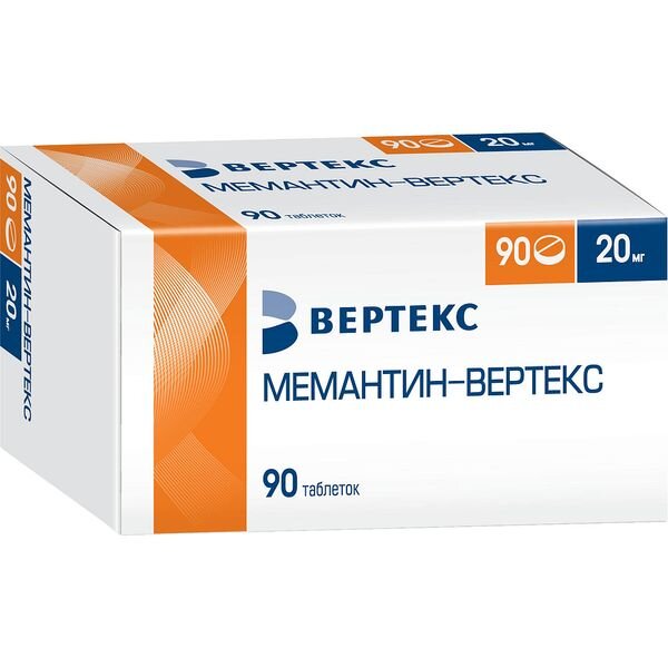 Мемантин-Вертекс таблетки 20 мг 90 шт.