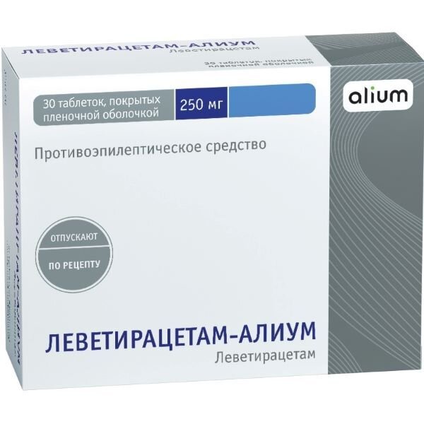 Леветирацетам-Алиум таблетки 250 мг 30 шт.