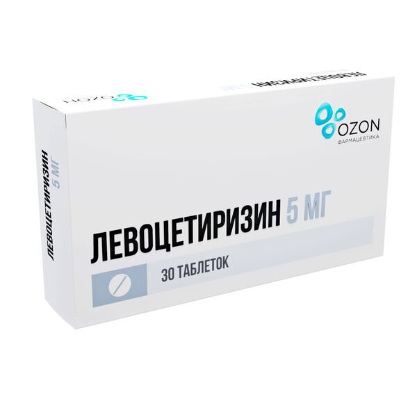 Левоцетиризин таблетки 5 мг 30 шт.