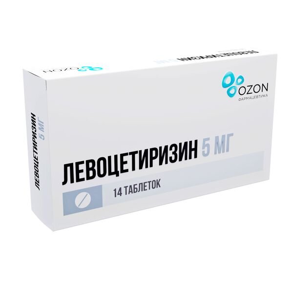 Левоцетиризин таблетки 5 мг 14 шт.