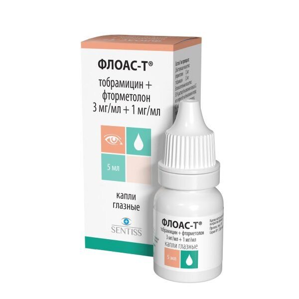 Флоас-Т капли глазные 3 мг/мл+1 мг/мл 5 мл