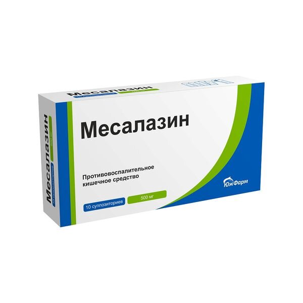 Месалазин суппозитории 500 мг 10 шт.