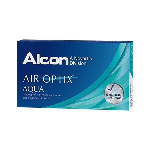 Контактные линзы Air Optix Aqua на месяц -2.25/8.6/14.2 6 шт.