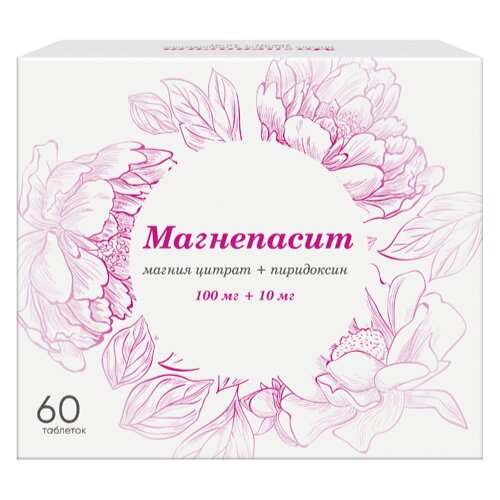 Магнепасит таблетки 100 мг+10 мг 60 шт.